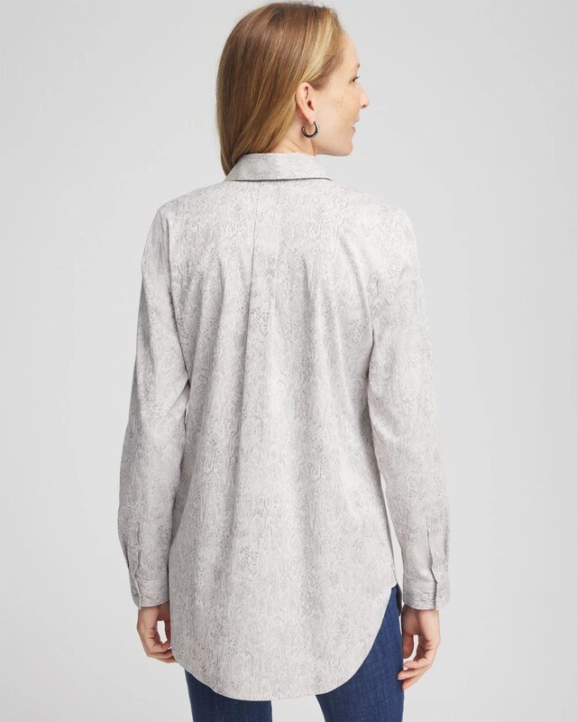No Iron Python Print Jacquard Tunic - image 3